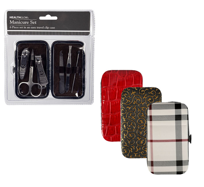 Nail Manicure Set in Clip Case, 6 Piece