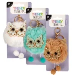 Keychain Plush Owl Assorted 12cm