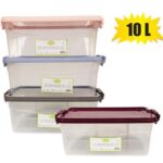 Storage Box Clear Clip Lid 10L