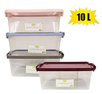 105-007560.jpg Storage Box Clear Clip Lid 10L - Image 1