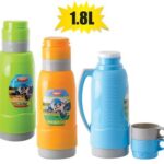 Vacuum flask 1.8l 2xcup plasti c body