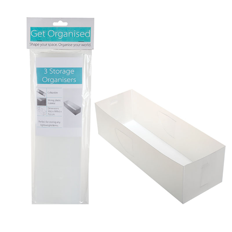 Storage Organiser 30x10x7cm 3 Piece