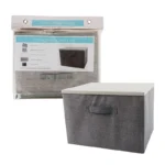 Storage Box Non-Woven Plastic Lid 40x30x25cm