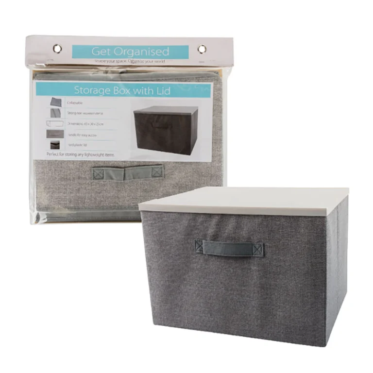 Storage Box Non-Woven Plastic Lid 40x30x25cm