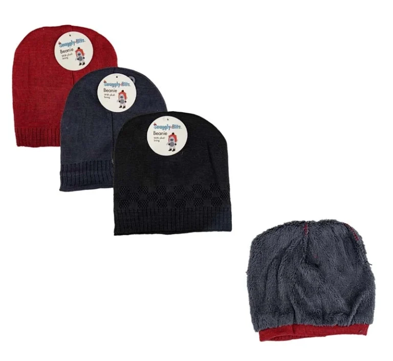 Adult Beanie With Plush Lining