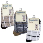 Unisex Fluffy Winter Socks Check Designs
