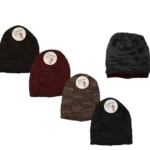 Adult Beanie Slouchy Knitted With Plush Inner