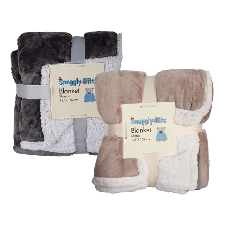 Flannel With Sherpa Blanket 127x152cm