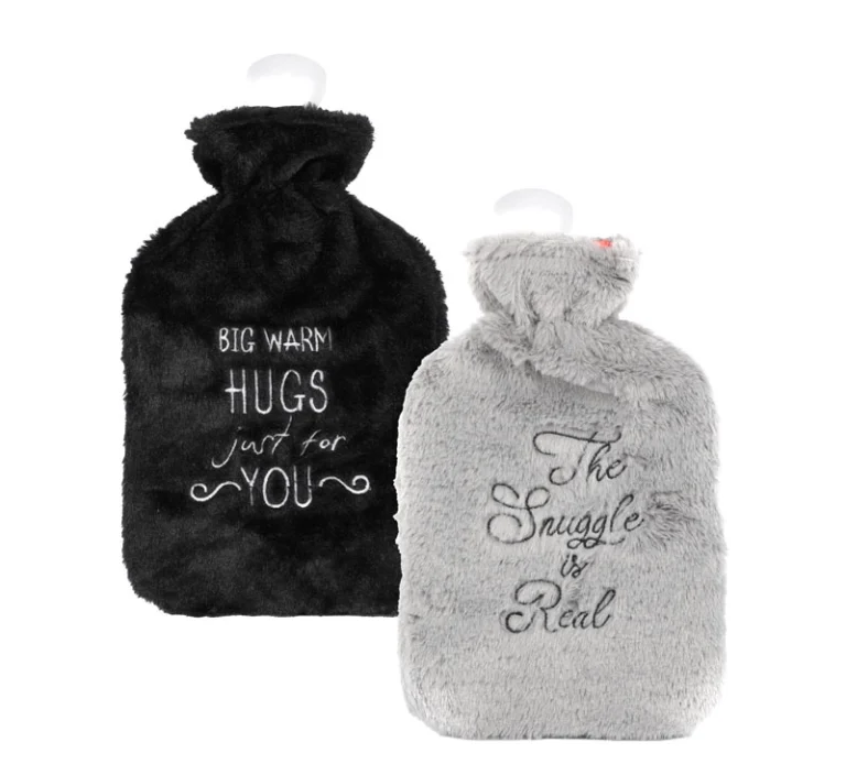 Hot Water Bottle With Printed Fur Cover