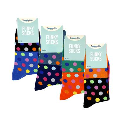 177-000560.jpg Socks unisex polka dot designs - Image 1
