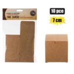 Paper Party Boxes 10Pc Brown 7Cm Square