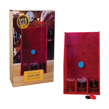 Open Bar Lucky Shot Drinking Game With 3 Shot Glasses