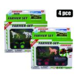 Die cast farm set 4 pcs asstd