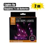 Light Led-20 X Pink Rope 2M B/O