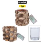Orn Decor Wdn Holder 9Cm Asstd