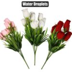 Flower hq rose w/droplets asst d