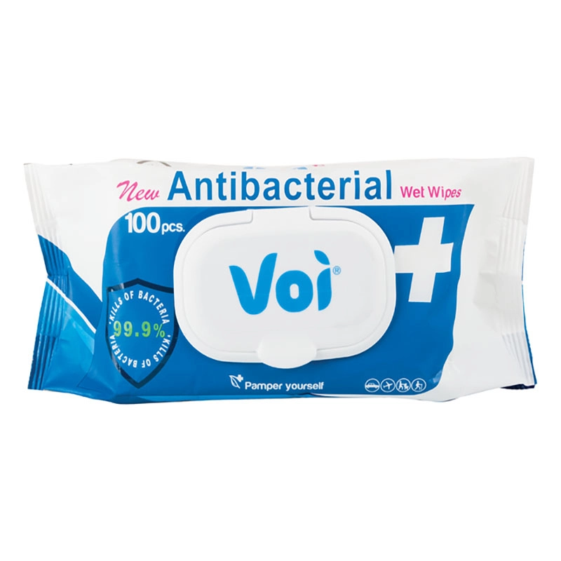 306-001721 Voi Hand Sanitising Wipes Antibacterial, 100 Piece