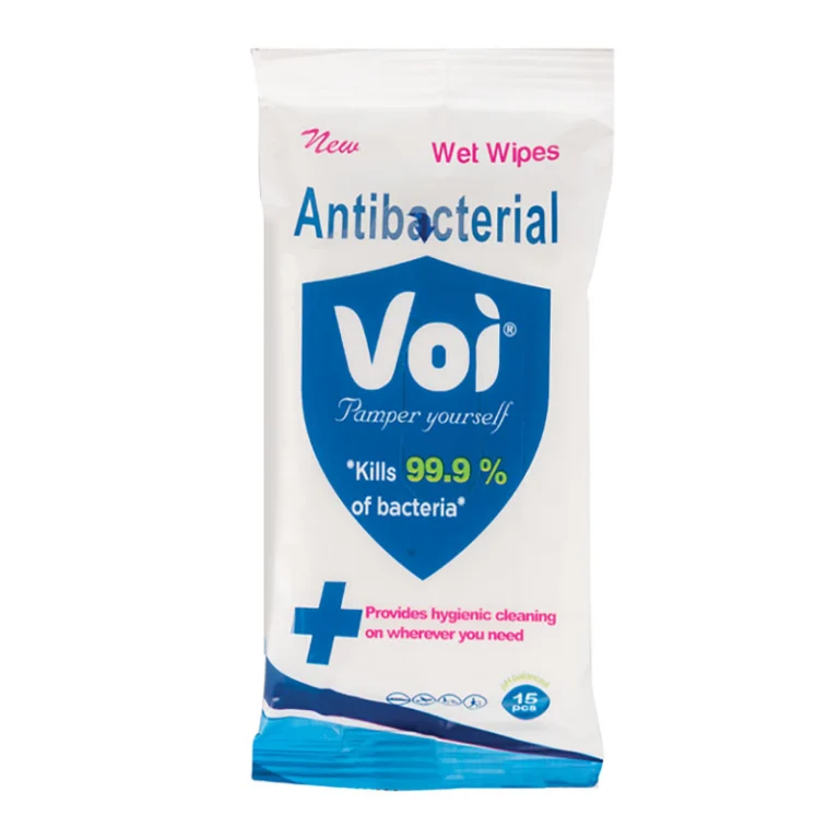 Voi Hand Sanitising Wipes Antibacterial, 15 Piece