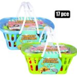 Playset kitchen in basket 17pc