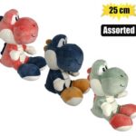 Plush dinosaur pastel smiley 2 5cm asstd