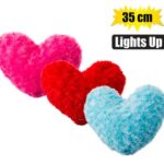 Plush B/O Light Up Heart 35Cm Love Asstd