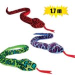 Plush reptile snake asstd sam 1.7m