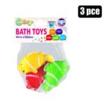 Baby bath bud vinyl fish squea k 3pc