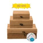 Jewellery Box Bamboo Set 3Pc
