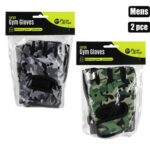 Fitness gym gloves men assorte d 2pc