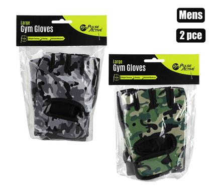 466-005511.jpg Fitness gym gloves men assorte d 2pc - Image 1