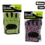 Fitness gym gloves women assor ted 2pc
