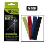 Fitness resistance band loops set 5pc
