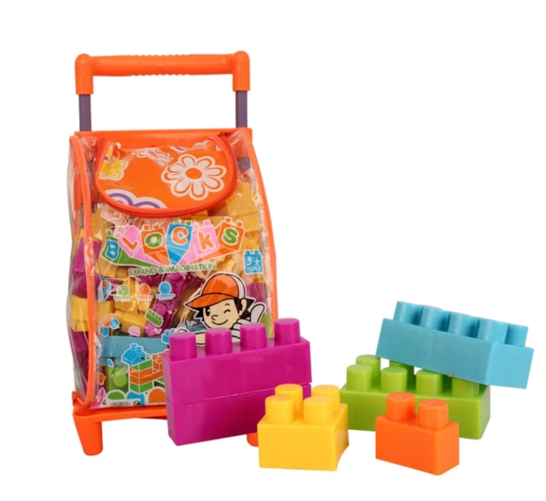 Building blocks storage 86pc trolley bag