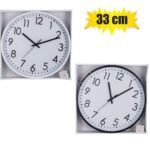 Clock wall pl round 33cm glass -face