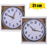 Clock Wall Pl Round 31Cm Silver/Gold