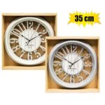 Clock wall qtz pl decorative 3 5cm asstd