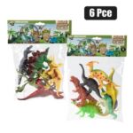 Animals dinosaur 6pc asstd 15c m