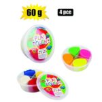 Edu play dough 60g 4pc tub