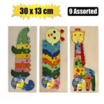 Edu Wood Shape Puzzles 13X30Cm Asstd