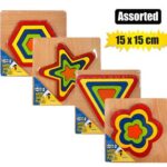 Edu Wood Shape Puzzles 15X15Cm Assorted