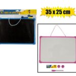 Edu board dry-wipe/chalk+marke r 35x25cm