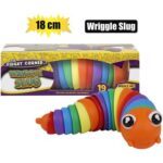 Novelty sensory wriggle slug r ainbow 18