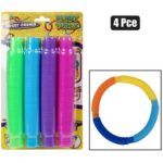 Novelty sensory tube plastic 4 pc