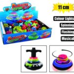 Novelty flashing spinning top 11cm