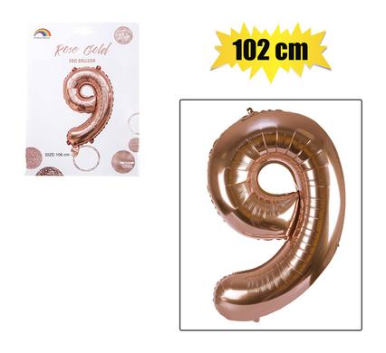 Balloon helium foil rose g 9 1 02cm f-04