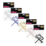 Crazy Party Happy Birthday 1 Piece Cake Topper