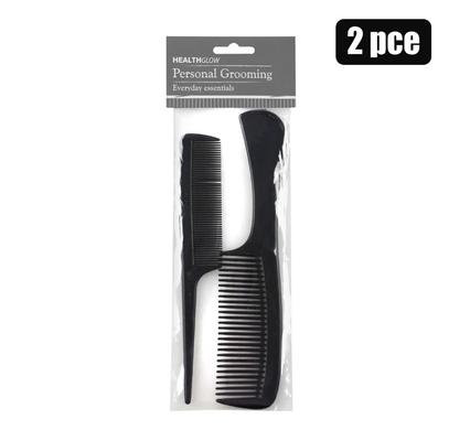 Hair comb plastic 2pc handle+t ail