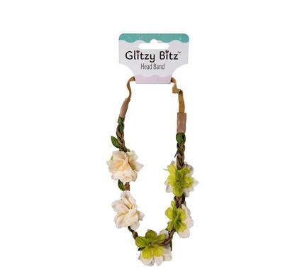 Hair band with flowers elastic ated