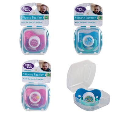 Baby soother silicone in holde r