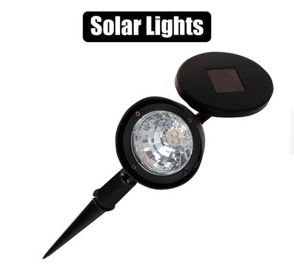 Solar garden spot-light 30cm 3 led in pd